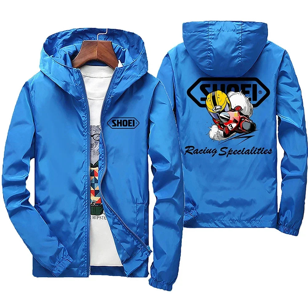 2026 New high-quality men's windproof jacket, large waterproof jacket with mountain and bicycle hood, for spring and autumn