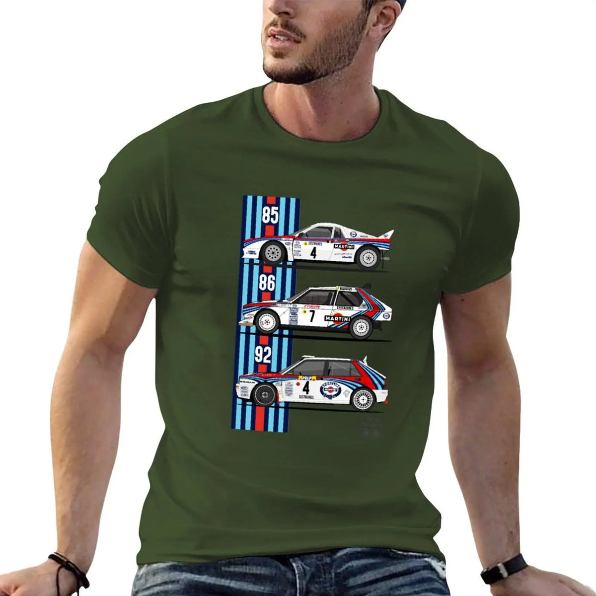 Lancia Martini trio T-shirt summer top graphics mens t shirts pack