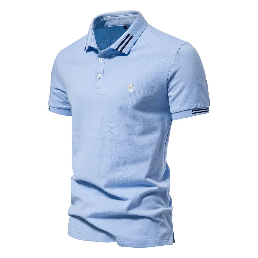 Brand 100% Cotton Men's Polo Shirts Casual Solid Color Short Sleeve Polo Shirts for Men New Summer Desinger Clothing Men