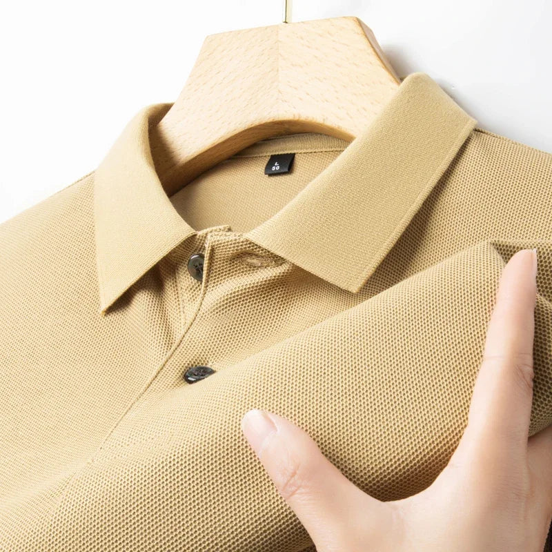 Men's 100% Cotton Polo Shirt - Summer Casual Breathable Tee,19 Colors,Ideal for Golf and Sports,Business Casual,Silk-Like Finish