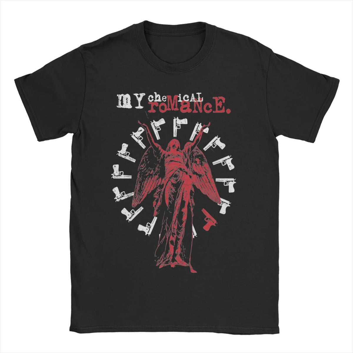 Men Women Mcr Band  Punk Rock T Shirt My Chemical Romance  100% Cotton Clothes Vintage Round Collar Tee Shirt Plus Size T-Shirt