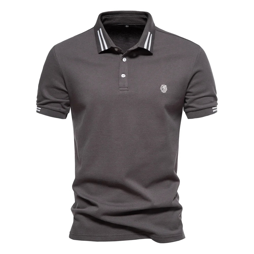 Brand 100% Cotton Men's Polo Shirts Casual Solid Color Short Sleeve Polo Shirts for Men New Summer Desinger Clothing Men
