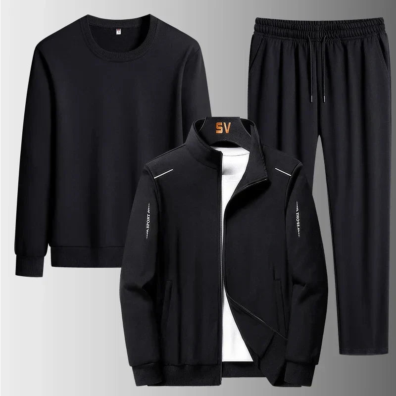 Men Tracksuits 3 Pieces Mens Hoodies and Sweatpants Set Spring and Autumn Tracksuit Unisex Jogging Suit Fashion Brand Mens 8XL