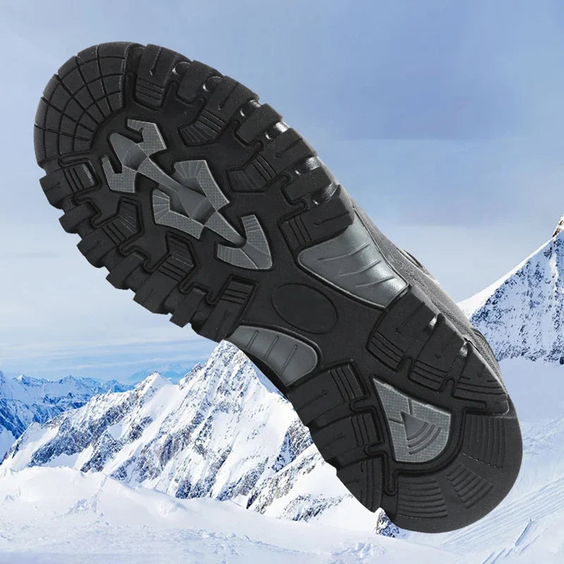 Hiking Boots Man Winter Sneakers Luxury Designer Men's Leather Boots Models Winter Shoes Anti Slip Sneakers Platform Ankle Boots