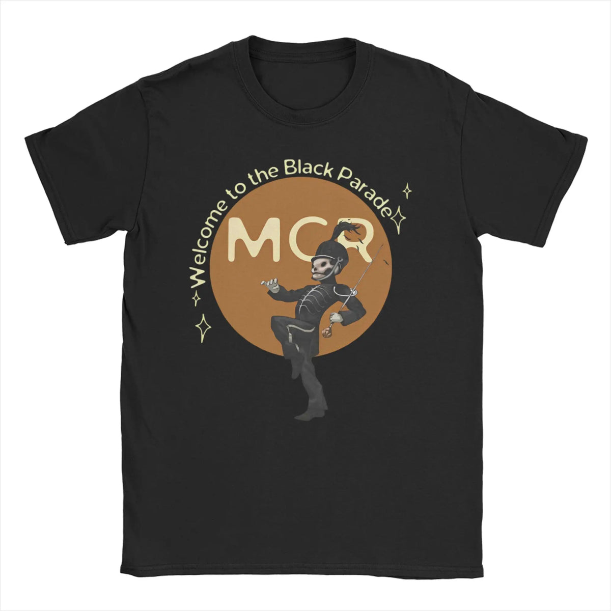 Men Women Mcr Band  Punk Rock T Shirt My Chemical Romance  100% Cotton Clothes Vintage Round Collar Tee Shirt Plus Size T-Shirt