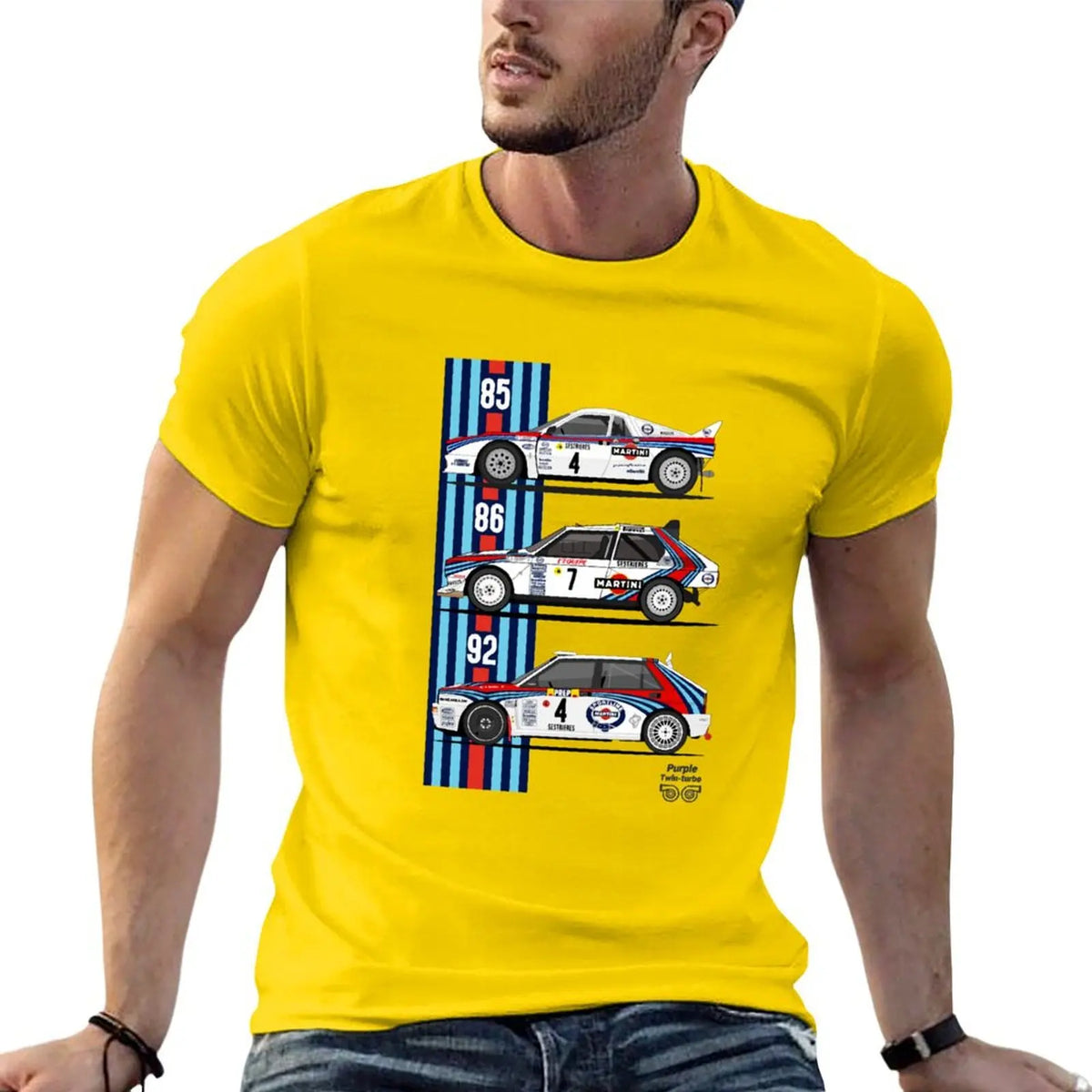 Lancia Martini trio T-shirt summer top graphics mens t shirts pack