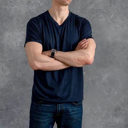 Superfine Merino Wool T shirt Men Base Layer Merino Shirt Wicking Breathable Quick Dry Anti-Odor No-itch Big USA Size