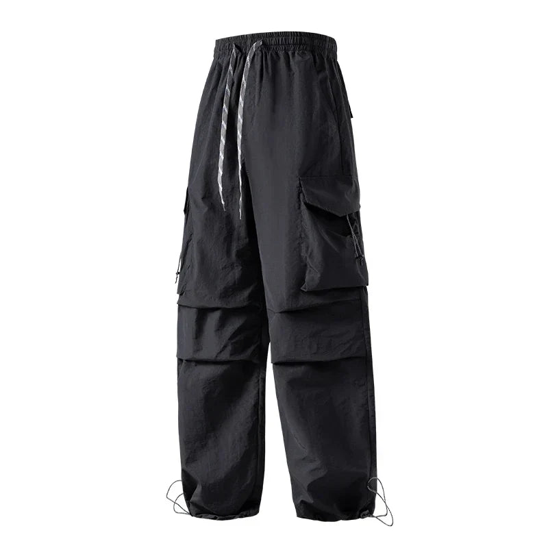 Women Hiking Pant Elastic Waist Trouser Adjustable Cuff Windproof Pant Men Outdoor Camping Pant Multiple Pockets Waterproof Pant