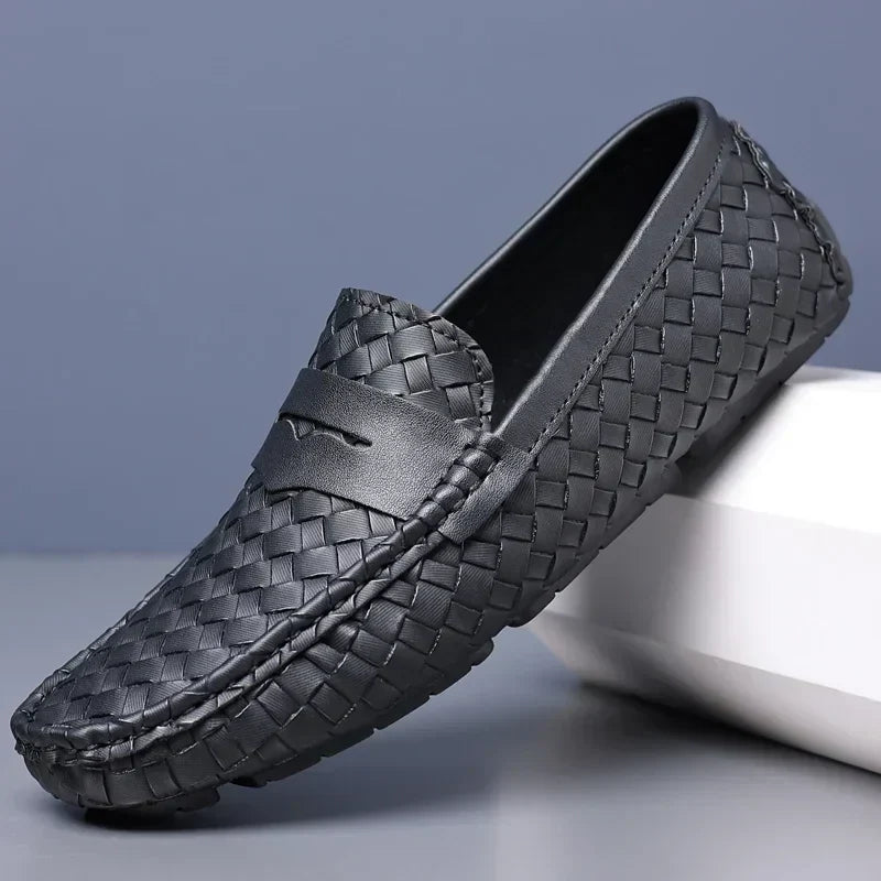 Loafers for Men 2024 New Handmade Moccasins Men Flats Casual PU Leather Shoes Luxury Comfy Mens Loafers Size 48