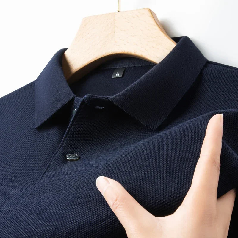 Men's 100% Cotton Polo Shirt - Summer Casual Breathable Tee,19 Colors,Ideal for Golf and Sports,Business Casual,Silk-Like Finish