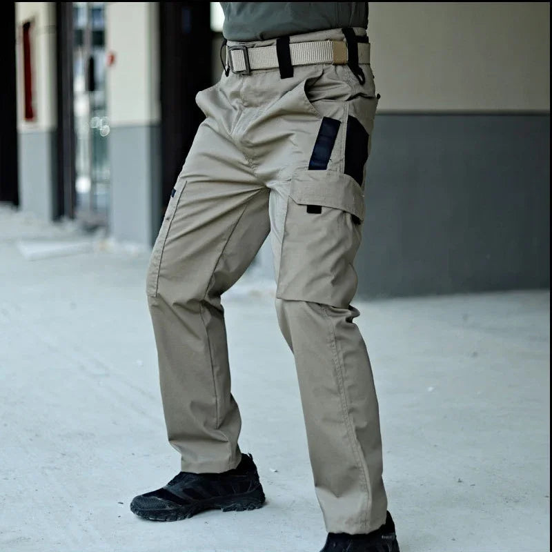 Tactical Work Pants Men Outdoor Cargo Trousers Multi-pocket Waterproof Field Combat Pant Autumn Spring Workwear Hiking Trousers