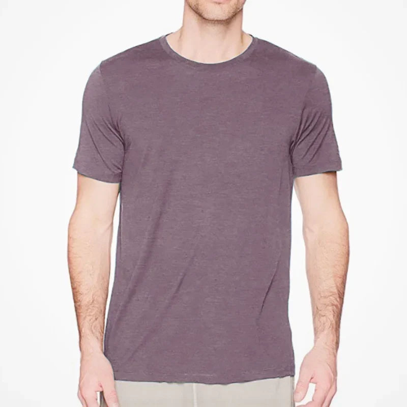 Superfine Merino Wool T shirt Men Base Layer Merino Shirt Wicking Breathable Quick Dry Anti-Odor No-itch Big USA Size