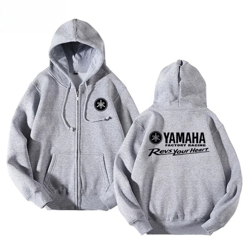 Motorcycle Racing Printed Autumn New Zipper Shirt Men's and Women's Universal Full Zipper Warm Hoodie Sportswear