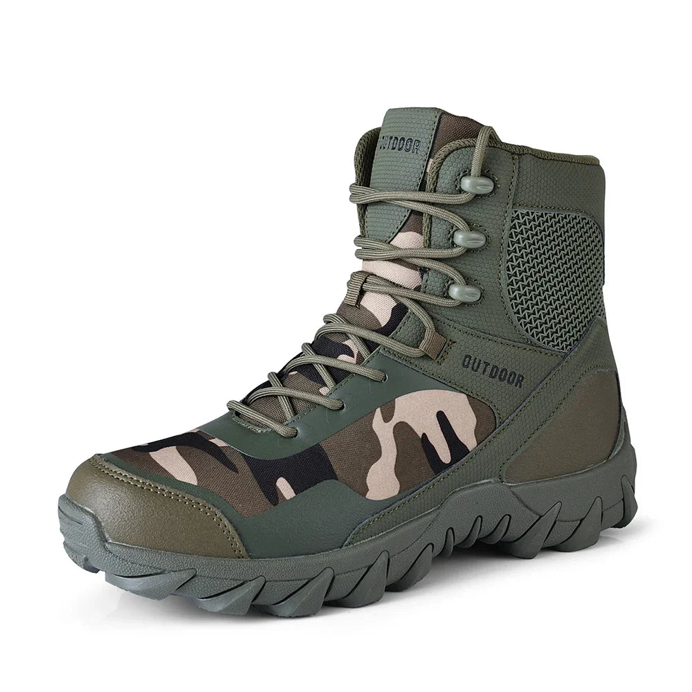 Men Tactical Boots Army Waterproof Work Climbing Hiking Shoes High Quality Outdoor Motorcycle Hunting Safety Unisex Desert Boot