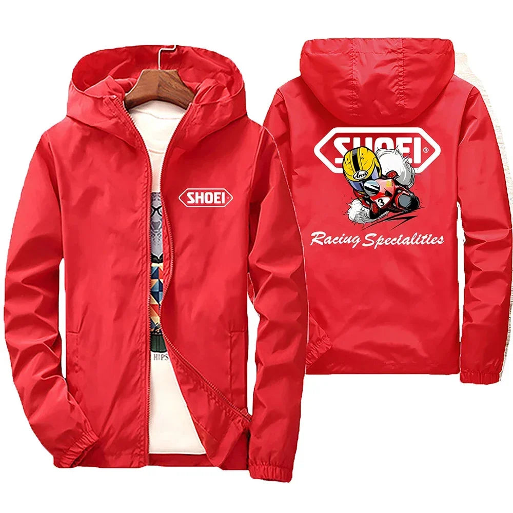 2026 New high-quality men's windproof jacket, large waterproof jacket with mountain and bicycle hood, for spring and autumn