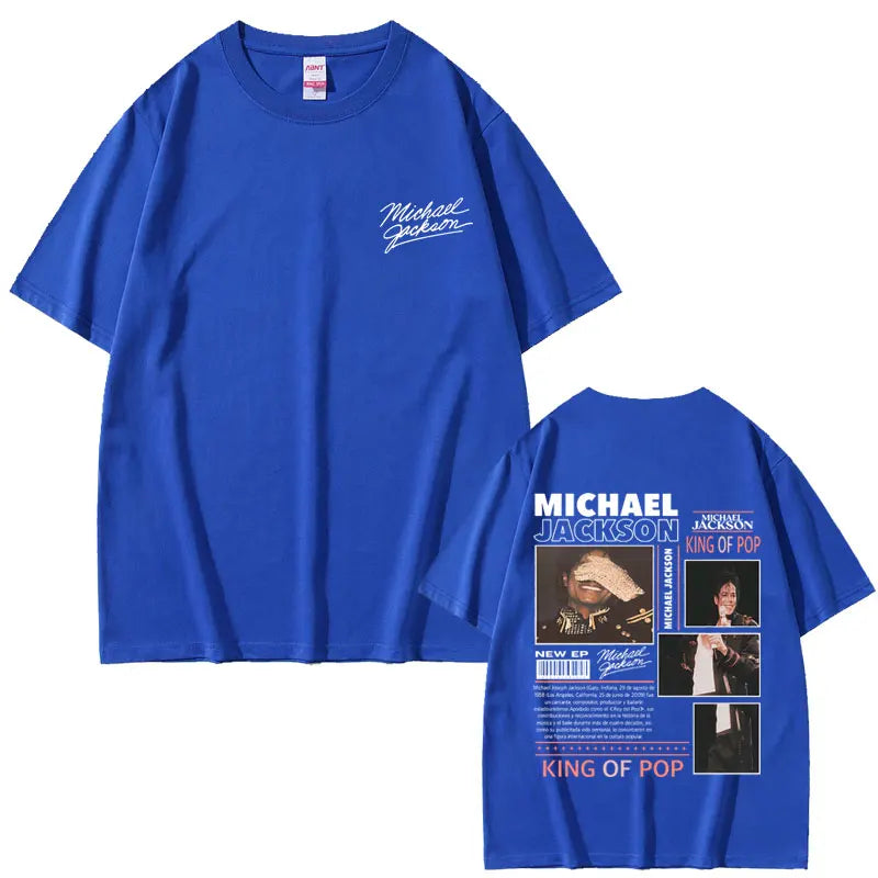 Classic Retro Michael Jackson King of Pop T-shirt Men Women Vintage Gothic Rock T-shirts Men's Hip Hop Punk Oversized T Shirts