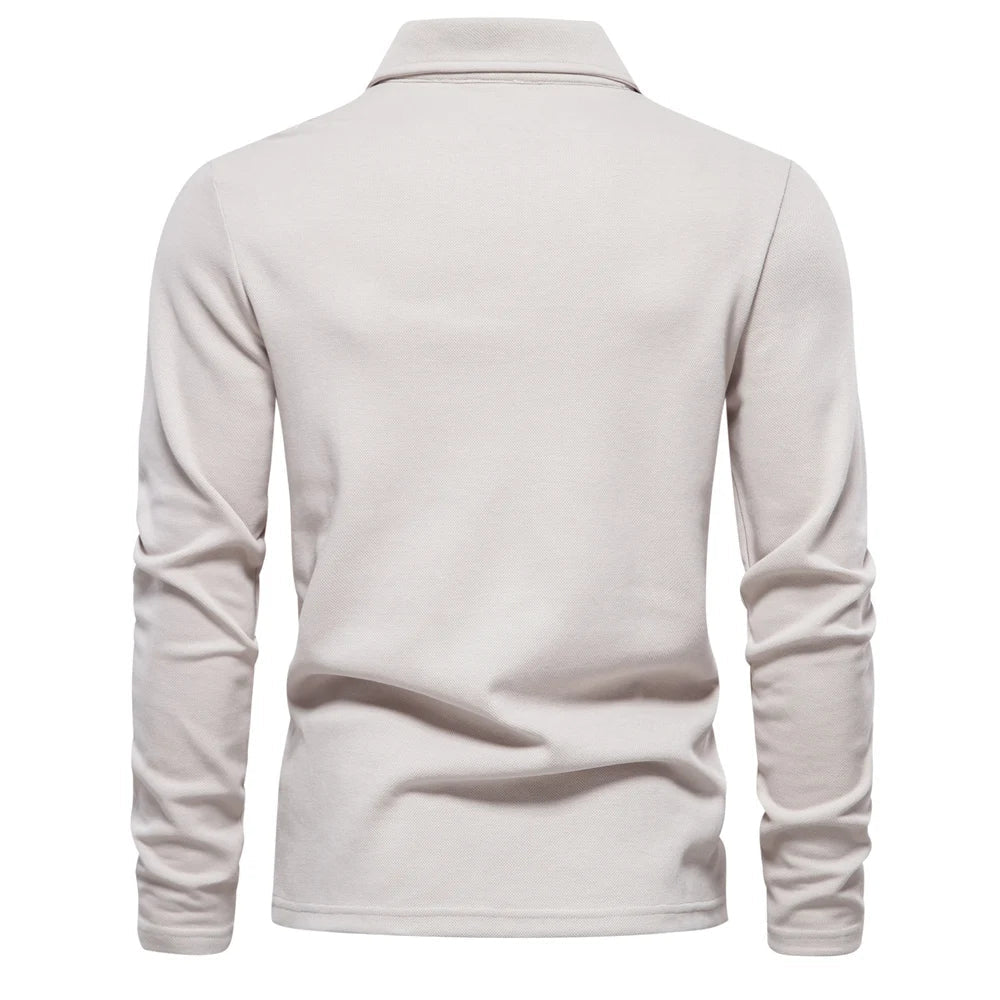 Men's Embroidery Polo Shirt Fashion Turn down Collar Casual Social Luxury Golf Shirt