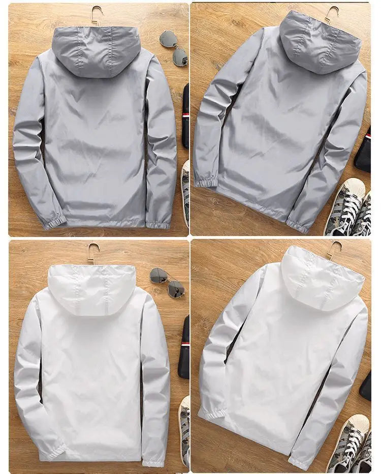 2026customized Yamaha motorcycle trench coat creative and personalized riding thin casual men's and women's zipper hooded jacket