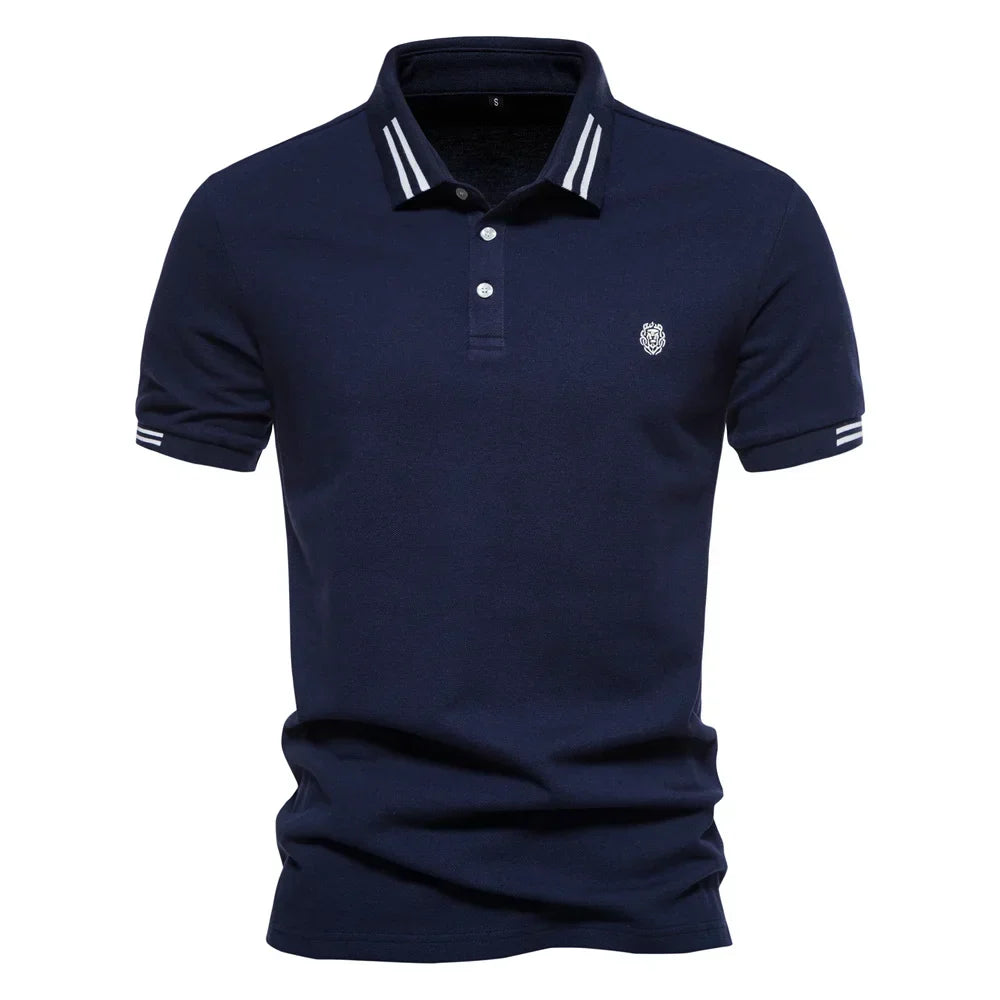 Brand 100% Cotton Men's Polo Shirts Casual Solid Color Short Sleeve Polo Shirts for Men New Summer Desinger Clothing Men