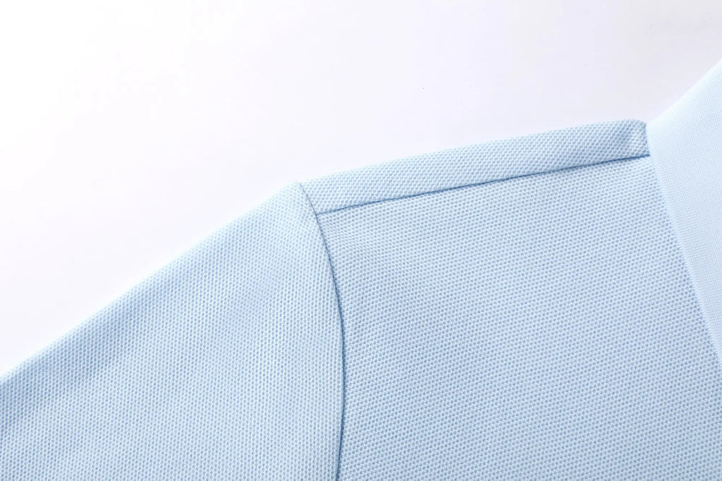 Classic Men Short Sleeve Polo Shirt 100% Mercerized Cotton Breathable Summer Golf Business Casual Athletic Tops