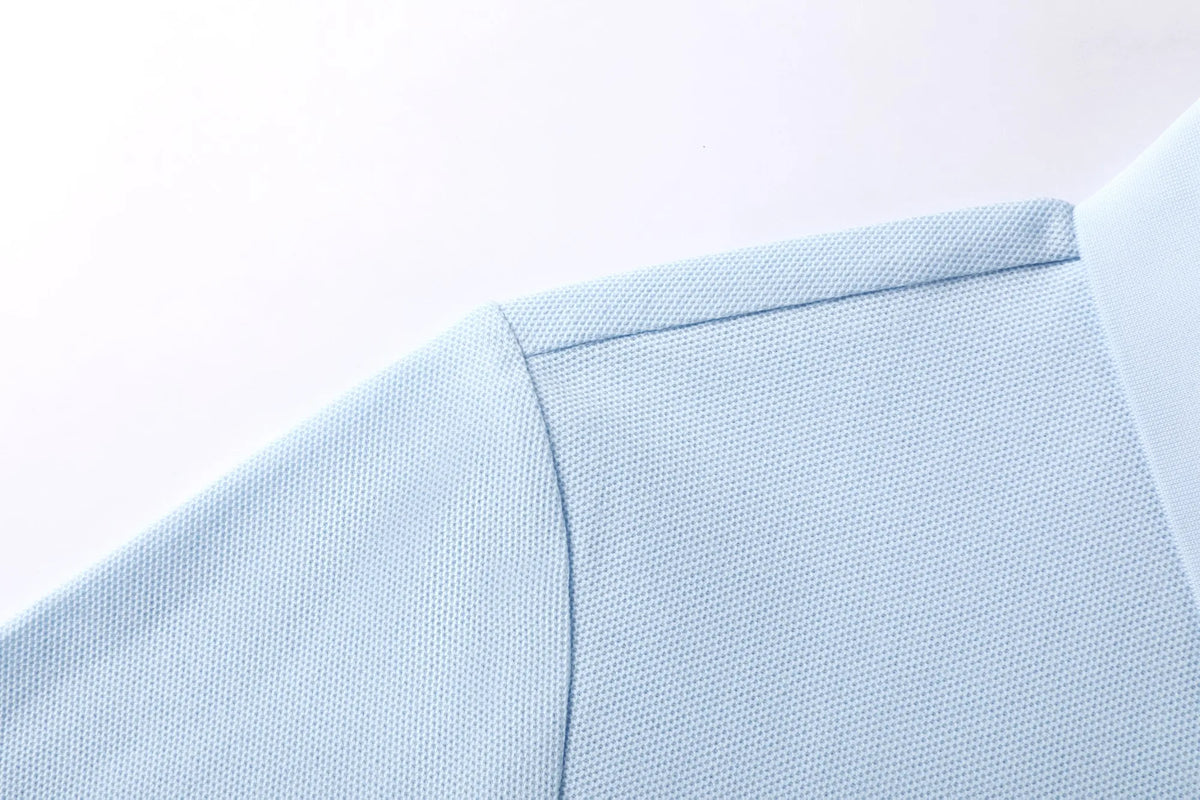 Classic Men Short Sleeve Polo Shirt 100% Mercerized Cotton Breathable Summer Golf Business Casual Athletic Tops