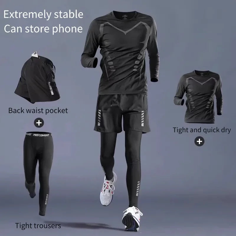 2025 new sports suit, men's running gear, suitable for leisure and outdoor fitness
