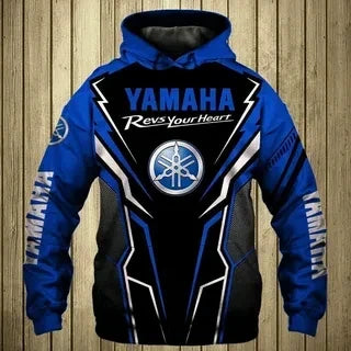 Spring and Autumn Yamaha Racing Team Hoodies Fashion 3D Printing Men's Hoodies Outdoor Sports Clothing Yamaha Motorcycle Hoodies