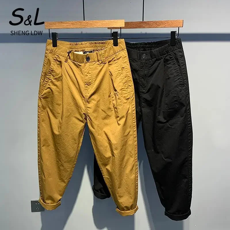 Quick-drying Thin Versatile Solid Color Loose Fashion Harren Long Summer Men's Comfortable Small Feet Casual Pants