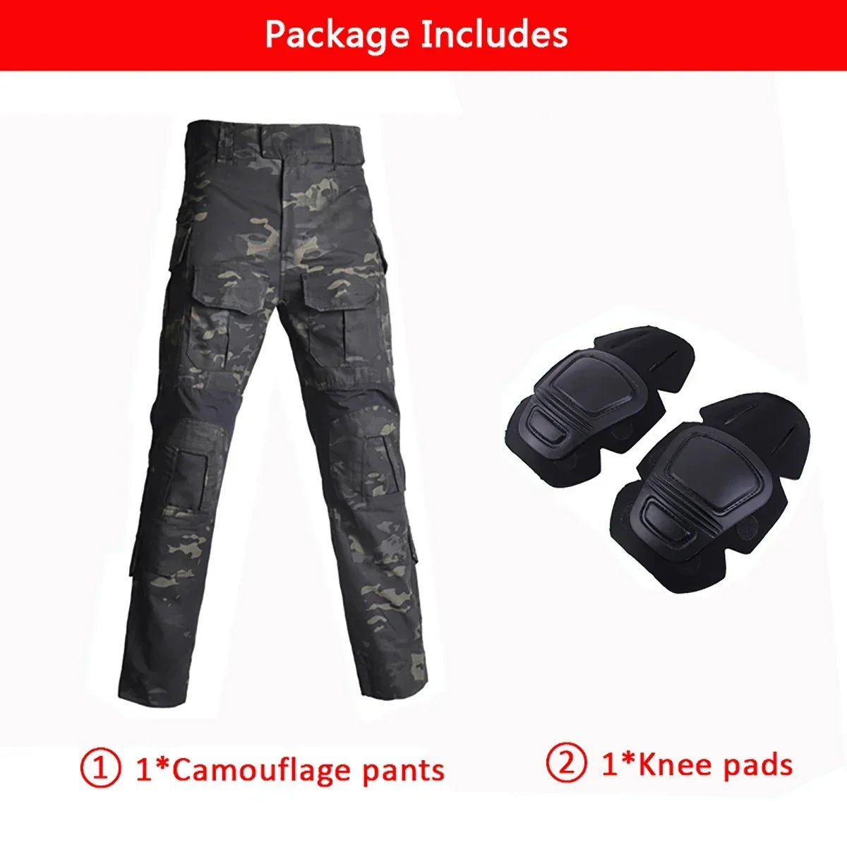 G3 Combat Pants +Pads Elastic Sport Pant Tactical Gear CP Climbing Camo Outdoor Tactic Pants Airsoft Cargo Casual Work Trouser