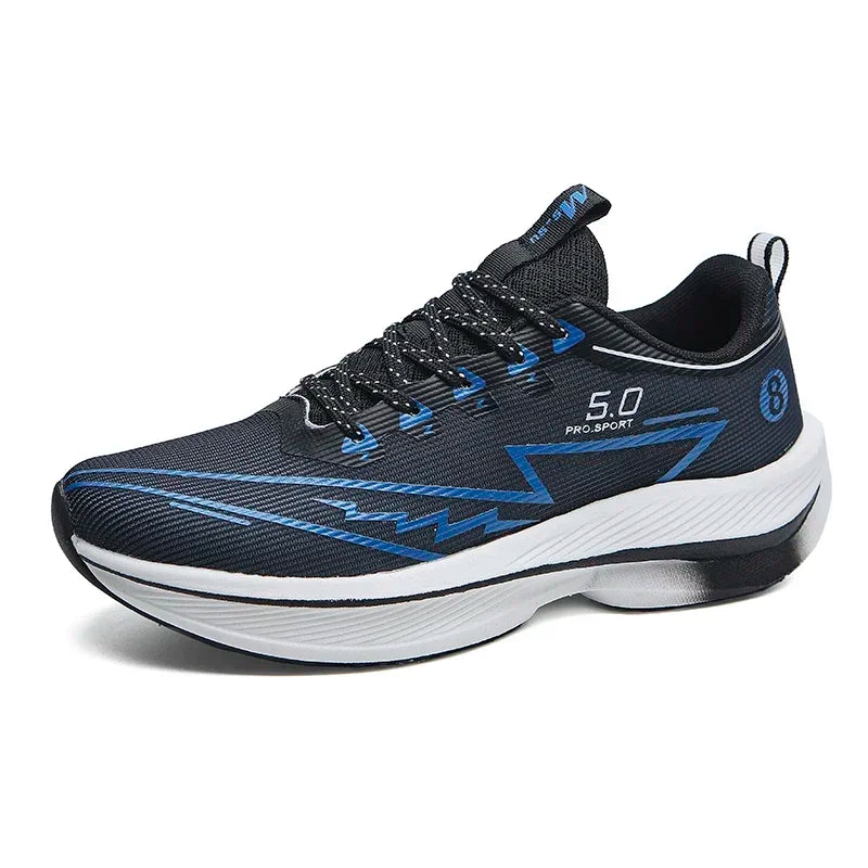 Men's Carbon Plate Running Shoes Soft Cushion Shock Absorbing Sports Shoes Unisex Sneakers Light Anti-Slip Training Shoes